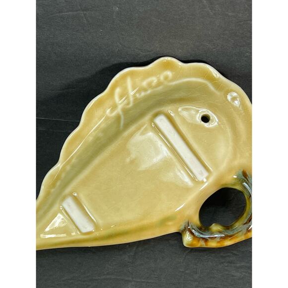 Vintage Hull Wall Pockets Pair Set Woodland Floral Green Pink 1940s Conch Shell - Picture 6 of 11